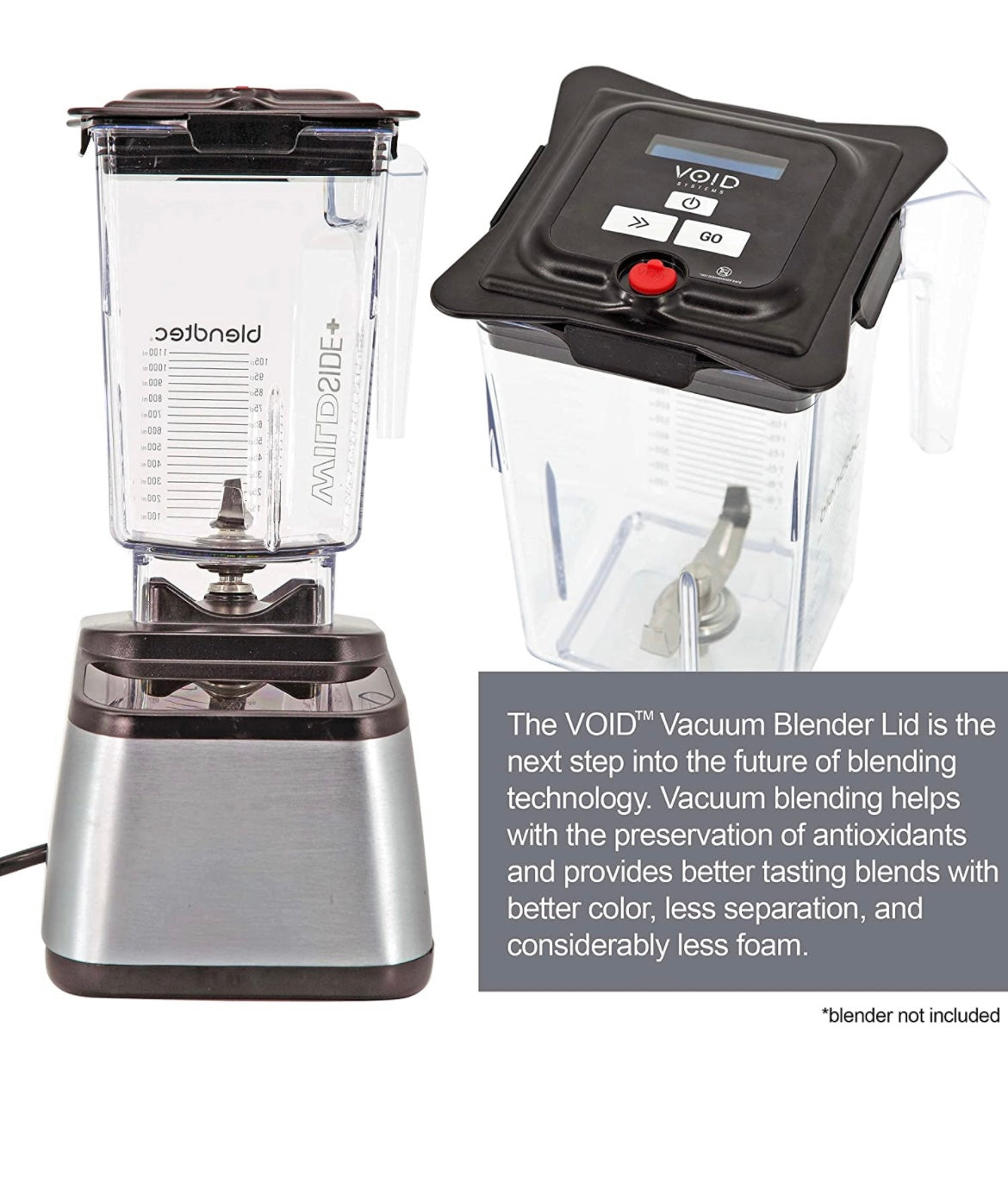VOID Vacuum Blending Lid For BLENDTEC Containers